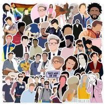 Pacote de adesivos Aesthetic Outline, 50 unidades de vinil minimalista