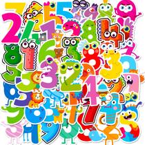 Pacote de adesivos Alphabet Number Symbol, 200 unidades de vinil impermeável Pacote de adesivos Alphabet Number Symbol, 200 unidades de vinil impermeável