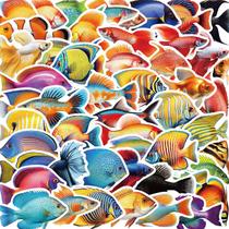 Pacote de adesivos Animal, 50 peças de vinil transparente PET colorido