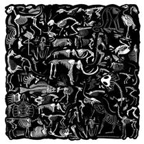 Pacote de adesivos Animal Skeleton, 50 unidades, estilo gótico, impermeável