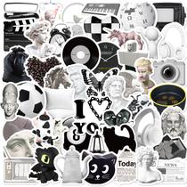 Pacote de adesivos Anime Wat em preto e branco realista, 50 unidades