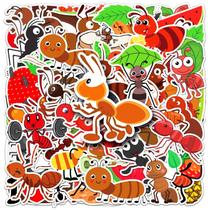 Pacote de adesivos Ant Cartoon Insect Animal, 50 unidades à prova d'água