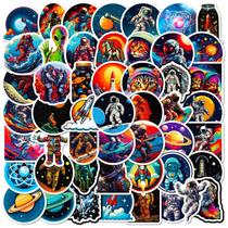 Pacote de adesivos Astronaut Rocket Space Planet Galaxy x50