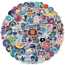 Pacote de adesivos Astronaut & Space, 100 unidades Cosmic Waterproof