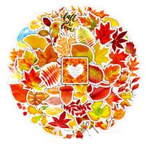 Pacote de adesivos Autumn Leaves Maple Leaf Anime Waterproof x50