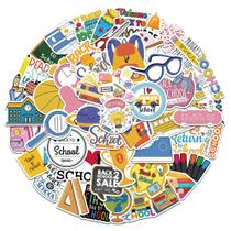 Pacote de adesivos Back to School, 50 unidades Cute Classroom and Sta Pacote de adesivos Back to School, 50 unidades Cute Classroom and Sta