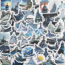 Pacote de adesivos Battleship Aircraft Carrier, 55 unidades à prova d'água