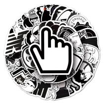 Pacote de adesivos Black and Whites Ones Punchs Mans Powerpuffs Girl