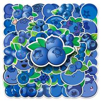 Pacote de adesivos Blueberry, 50 unidades de lindos decalques de vinil Blue Fruit