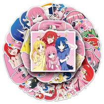 Pacote de adesivos Bocchis The Rocks Anime, vinil impermeável, 50 unidades