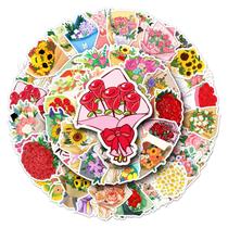 Pacote de adesivos Bouquet Anime, vinil impermeável, 50 unidades - yiweisai Pacote de adesivos Bouquet Anime, vinil impermeável, 50 unidades - yiweisai