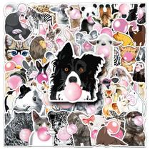 Pacote de adesivos Bubble Gum Animal, 50 unidades de decalques de desenho animado Pacote de adesivos Bubble Gum Animal, 50 unidades de decalques de desenho animado