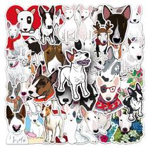 Pacote de adesivos Bull Terrier Dog, 50 unidades, desenho animado, cachorrinho, à prova d'água