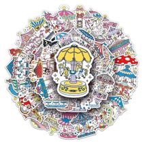 Pacote de adesivos Carousels Anime 50 unidades de bastão decorativo de desenho animado