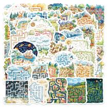 Pacote de adesivos Cartoon Maze Game 50 unidades Creative Puzzle Path