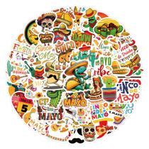 Pacote de adesivos Cinco de Mayo, 60 unidades de vinil impermeável