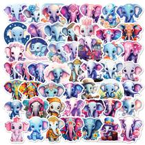 Pacote de adesivos Colorful Elephant, 50 unidades para crianças e adolescentes