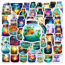 Pacote de adesivos Colorful World In Bottles Anime Waterproof x50