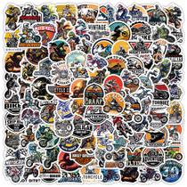 Pacote de adesivos com 100 peças com tema de motocicleta Motocross Cafe Racer Pacote de adesivos com 100 peças com tema de motocicleta Motocross Cafe Racer