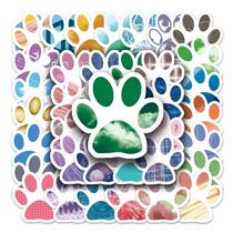Pacote de adesivos com estampa de pata de cachorro, 50 unidades, desenho animado, pegada de animal Pacote de adesivos com estampa de pata de cachorro, 50 unidades, desenho animado, pegada de animal