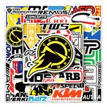 Pacote de adesivos com logotipo de modificação de carro, 50 unidades - desenho animado colorido