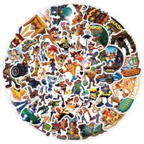 Pacote de adesivos Crashs Bandicoots Anime 60 unidades de 5 a 7 cm