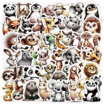 Pacote de adesivos Cute Animal Cartoon Wildlife, 50 unidades à prova d'água