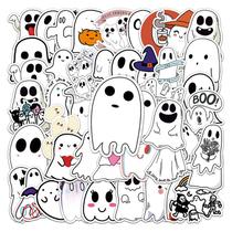 Pacote de adesivos Cute Ghost, decalque de vinil de Halloween, 50 unidades