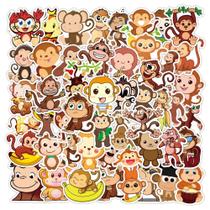 Pacote de adesivos Cute Monkey Anime, vinil impermeável, 50 unidades Pacote de adesivos Cute Monkey Anime, vinil impermeável, 50 unidades