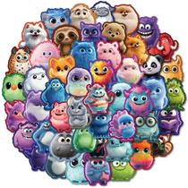 Pacote de adesivos Cute Plush Monster, 50 unidades para decoração Pacote de adesivos Cute Plush Monster, 50 unidades para decoração