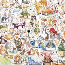 Pacote de adesivos Cute Rabbit Bunny, decalques de vinil, 50 unidades