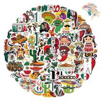 Pacote de adesivos de anime em estilo mexicano, 100 unidades de 4-7 cm Pacote de adesivos de anime em estilo mexicano, 100 unidades de 4-7 cm