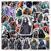 Pacote de adesivos de Halloween, 50 unidades de fantasmas fofos, gatos pretos e poliuretano