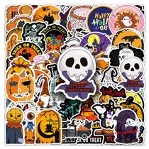 Pacote de adesivos de Halloween com 200 unidades Cute Pumpkins, Ghosts, Tri