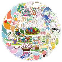 Pacote de adesivos de ovo de Páscoa, 100 unidades, pacote de vinil colorido de desenho animado