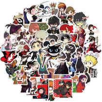 Pacote de adesivos de personagens de anime, 50 unidades de 3 a 8 cm para laptop e telefone