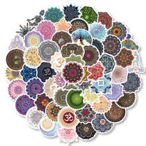 Pacote de adesivos de vinil, decalques de mandala, 50 unidades de inspiração hindu Pacote de adesivos de vinil, decalques de mandala, 50 unidades de inspiração hindu