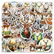 Pacote de adesivos Deer Animal, 50 unidades de vinil impermeável Pacote de adesivos Deer Animal, 50 unidades de vinil impermeável