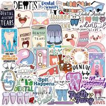 Pacote de adesivos Dental Cartoon Funny Tooth Dentist x50