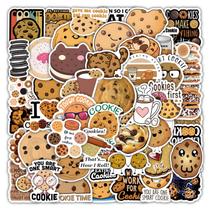 Pacote de adesivos, desenhos animados, decalques de sobremesa, tema de biscoito, 50 unidades