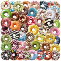 Pacote de adesivos Donut, 50 peças de decalques coloridos de vinil para sobremesas