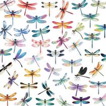 Pacote de adesivos Dragonfly, 50 peças de decalques realistas para insetos