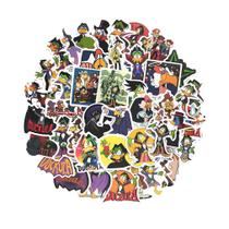 Pacote de adesivos Duckulas Anime 50 unidades de desenho animado decorativo de 5 a 8 cm