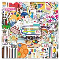 Pacote de adesivos e materiais de arte, 50 unidades de ferramenta de desenho colorida Vi