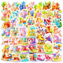 Pacote de adesivos em miniatura Fairys Tales Castle Anime Water Pacote de adesivos em miniatura Fairys Tales Castle Anime Water