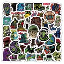 Pacote de adesivos em vinil Zombie, 50 unidades - Horror Creepy Skull