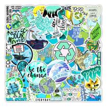 Pacote de adesivos Environmental Quotes, 50 unidades de vinil impermeável Pacote de adesivos Environmental Quotes, 50 unidades de vinil impermeável