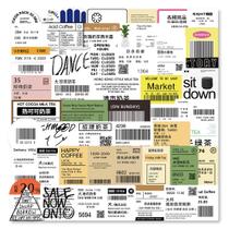 Pacote de adesivos, etiqueta de chá com leite, 50 unidades Creative Drink Cup Dec