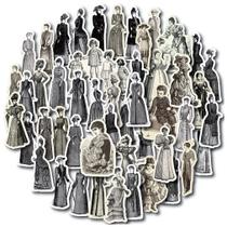 Pacote de adesivos Europeans Ladys Anime 50 unidades de 5 a 10 cm