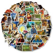 Pacote de adesivos Famous Painting Art, 50 unidades de vinil impermeável